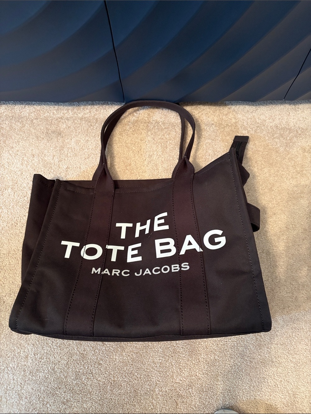 Marc Jacobs Black Large  Canvas Tote Bag